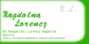 magdolna lorencz business card
